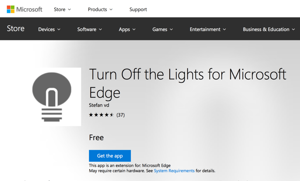 1 Impressive Month Later for the Turn Off the Lights for Microsoft Edge