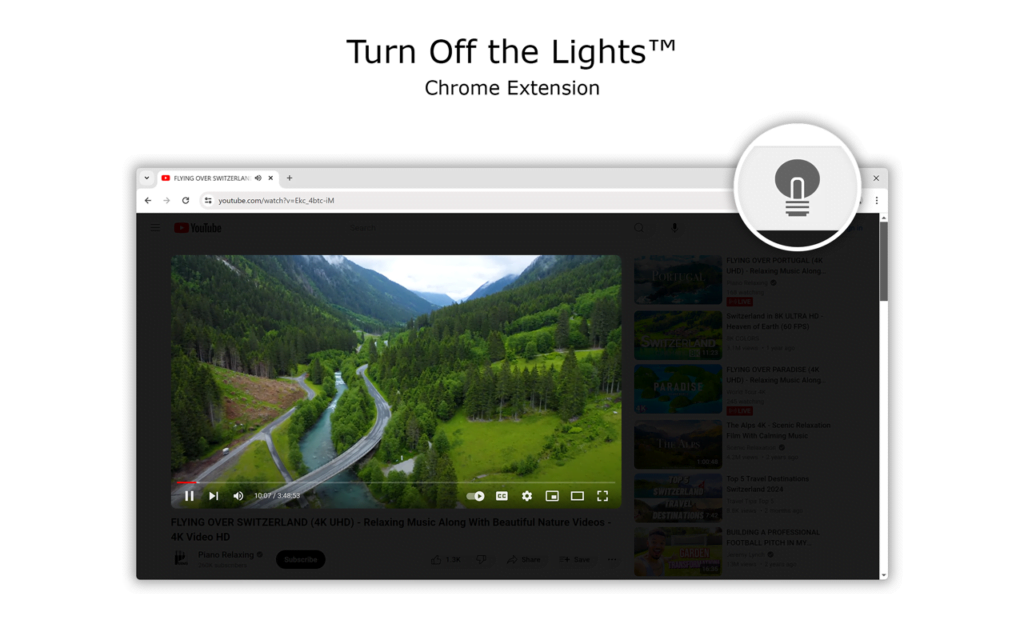 Turn Off the Lights Chrome Extension Manifest V3