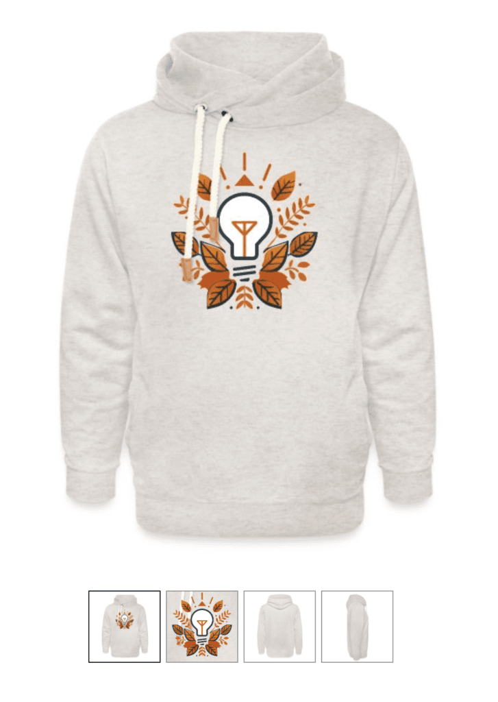 Lightbulb & Autumn Leaves Hoodie - Cozy