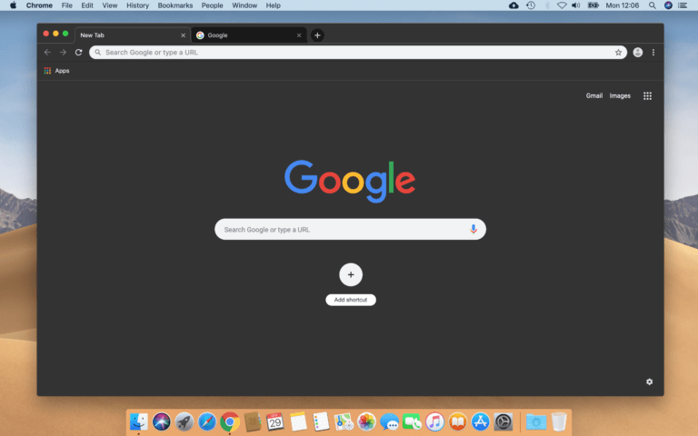 chrome dark mode macos