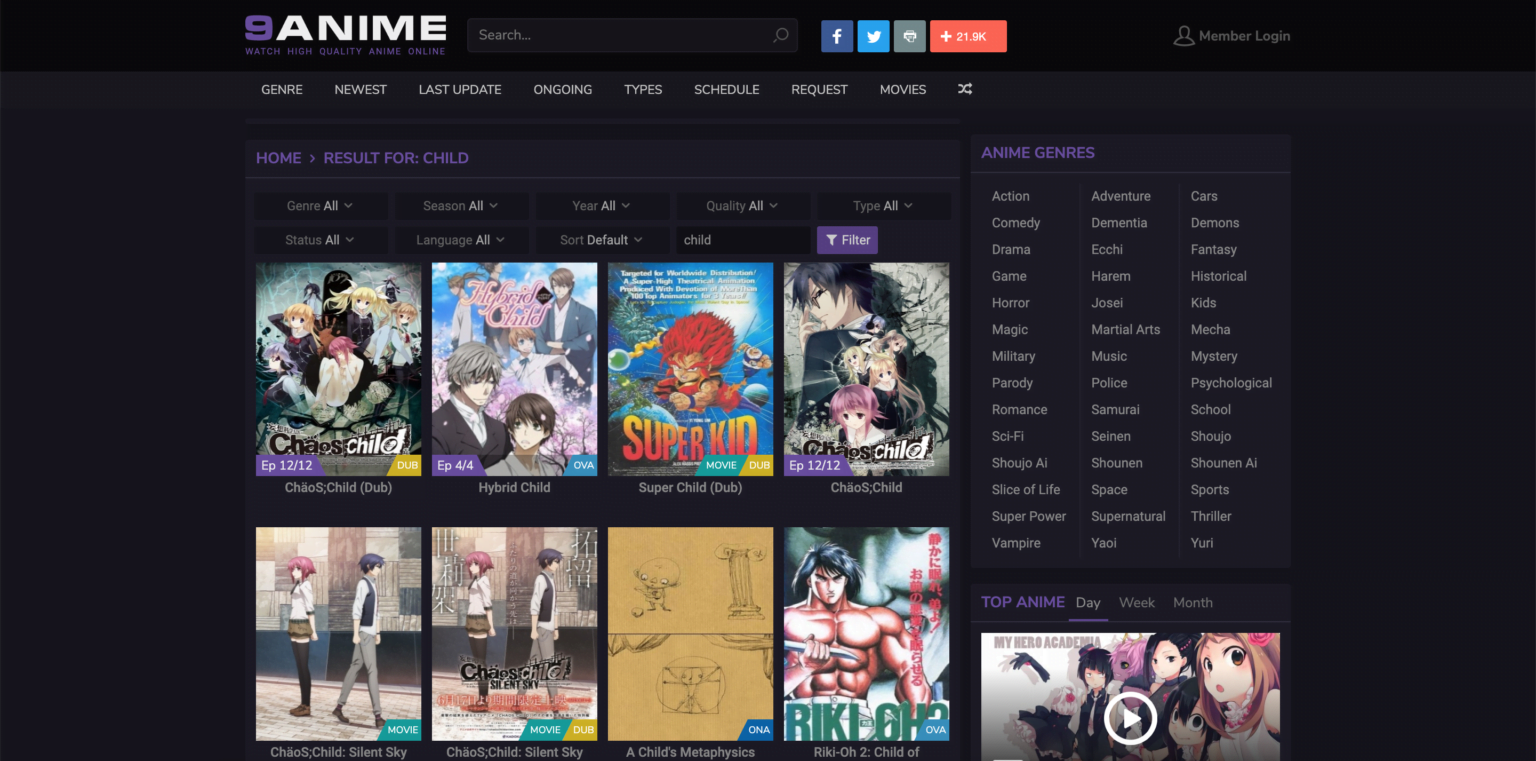 9anime website - How to focus the video on the beloved page?