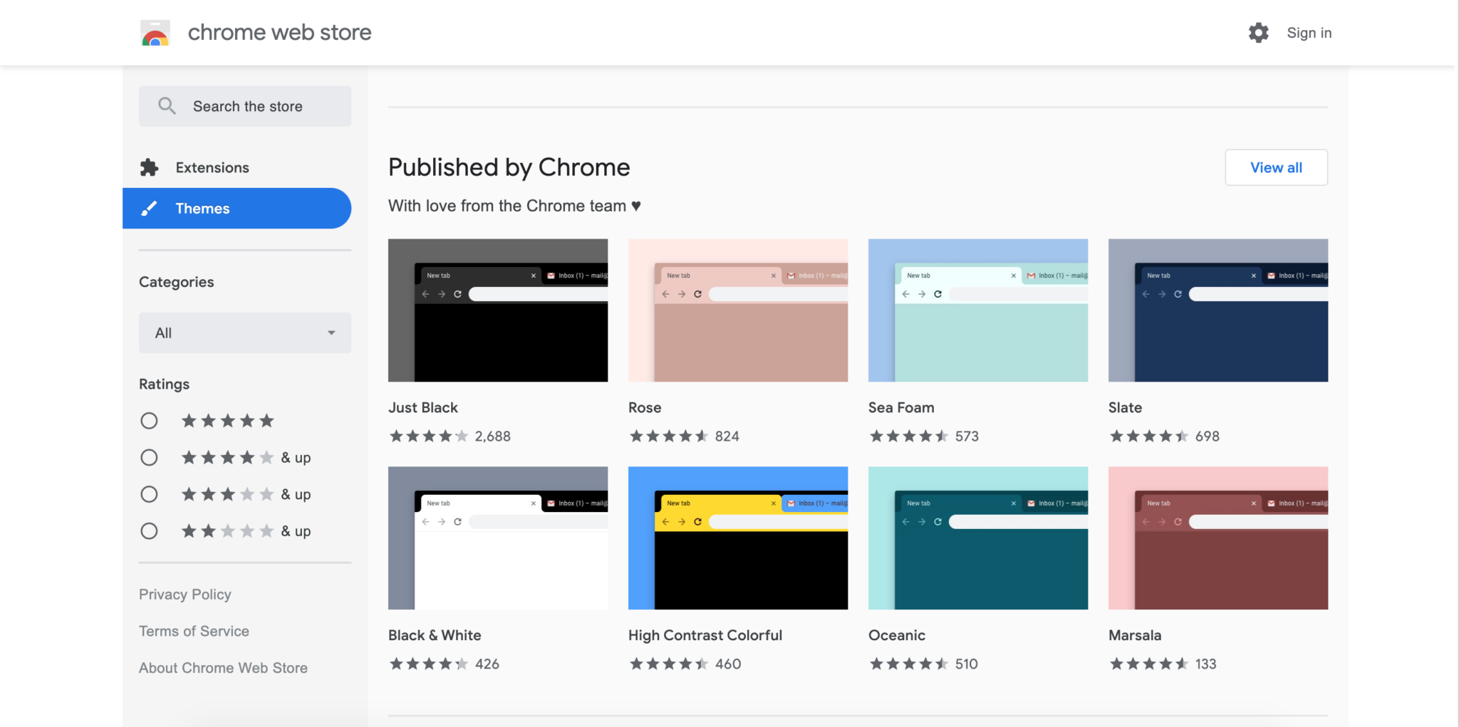 google chrome webstore