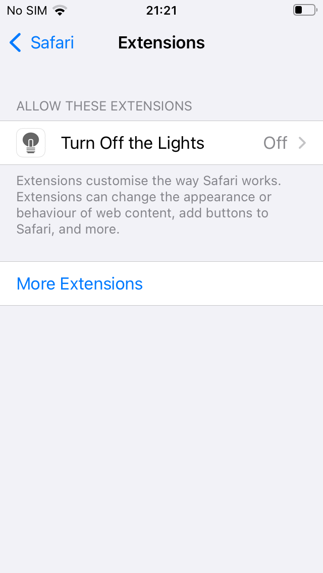 turn off the lights safari